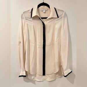 Diane von Furstenberg Quiana Silk Blouse sz2